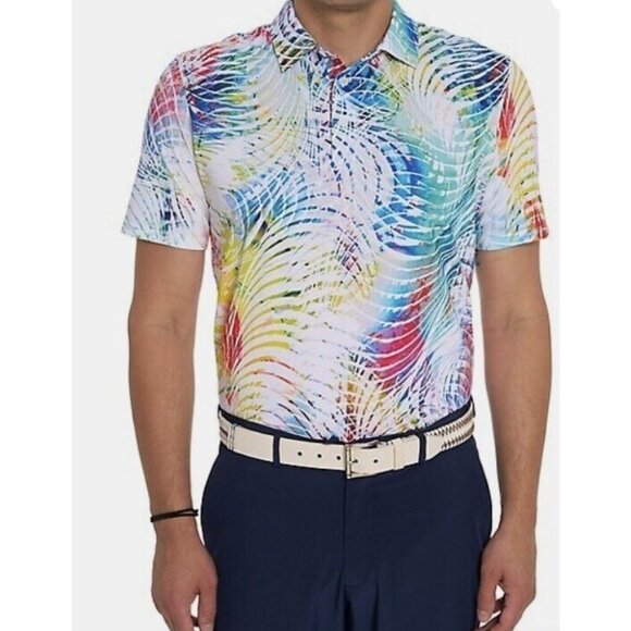 Robert Graham Colour Me Wild Classic Fit Polo Shirt ( L )